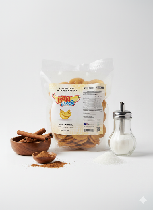Bananas Chips Doce (açúcar e canela) 120g