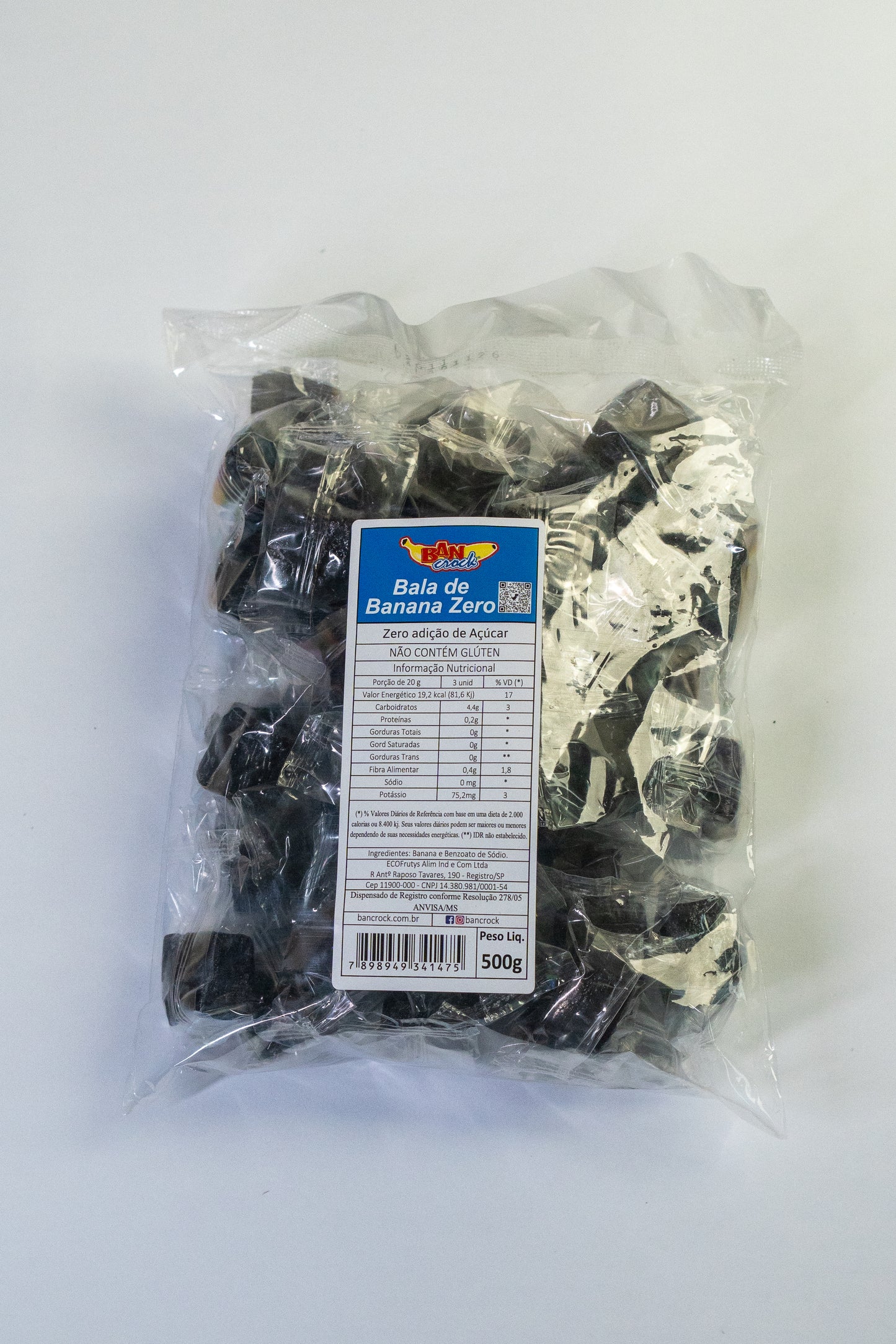 Bala de Banana ZERO Açúcar 500g